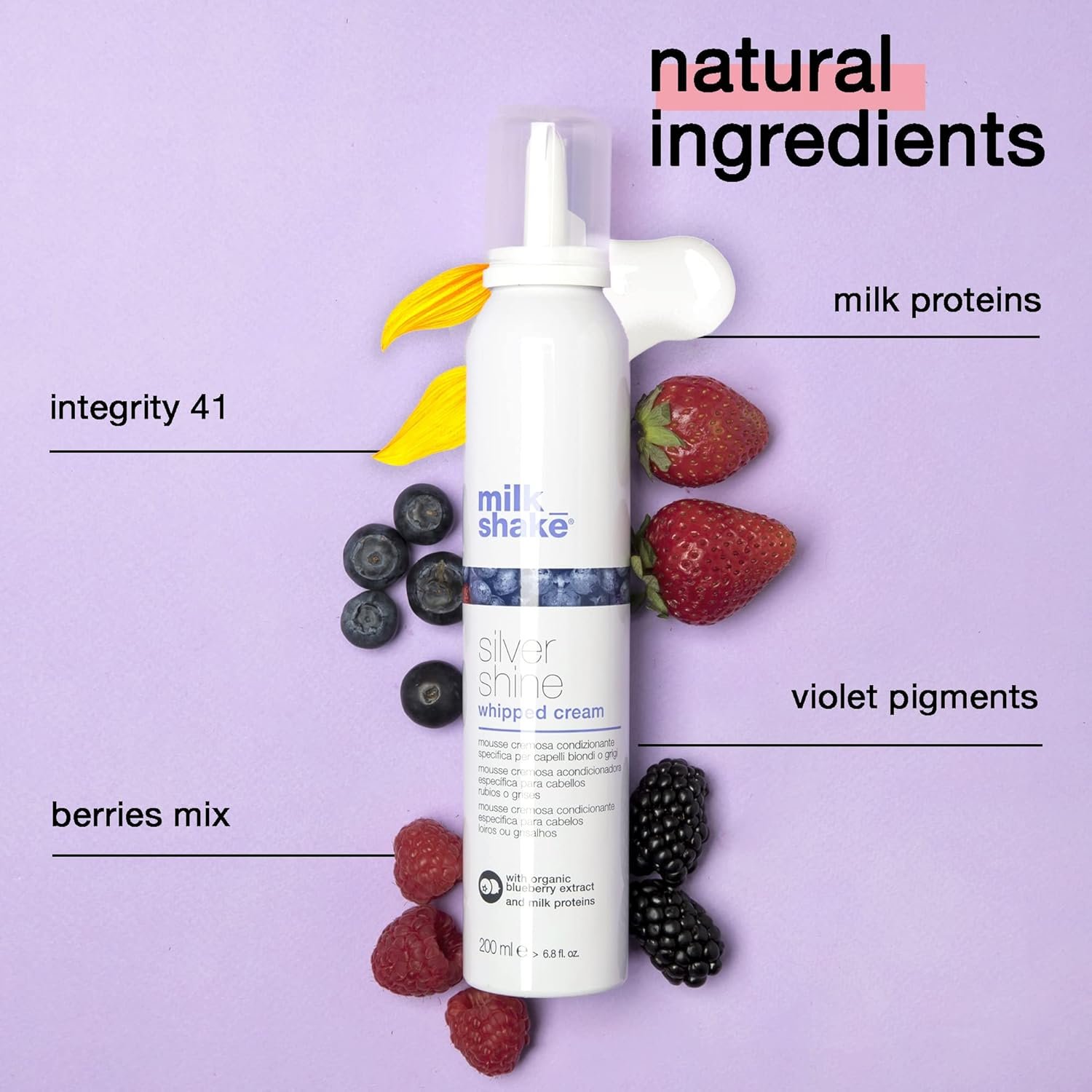 Milk_Shake Milk Shake Silver Shine Whipped Cream 200ml | for Blond &Grey Hair - Image 3