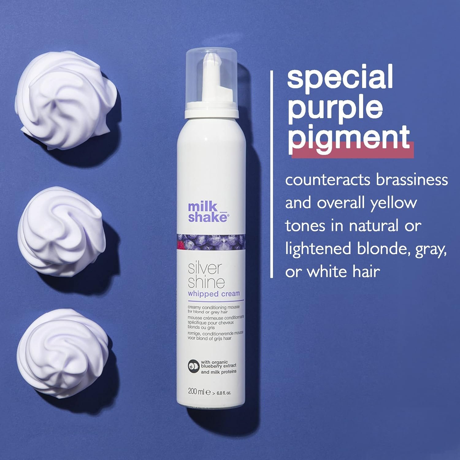 Milk_Shake Milk Shake Silver Shine Whipped Cream 200ml | for Blond &Grey Hair - Image 4